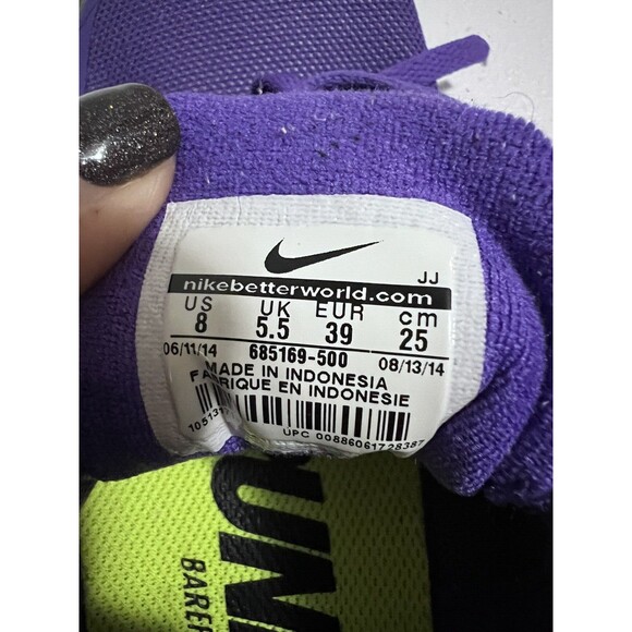 Nike Free 5.0 H2O Repel 685169-500 Womens US Sz 8m Purple/Gray Sneaker Running - Picture 7 of 7